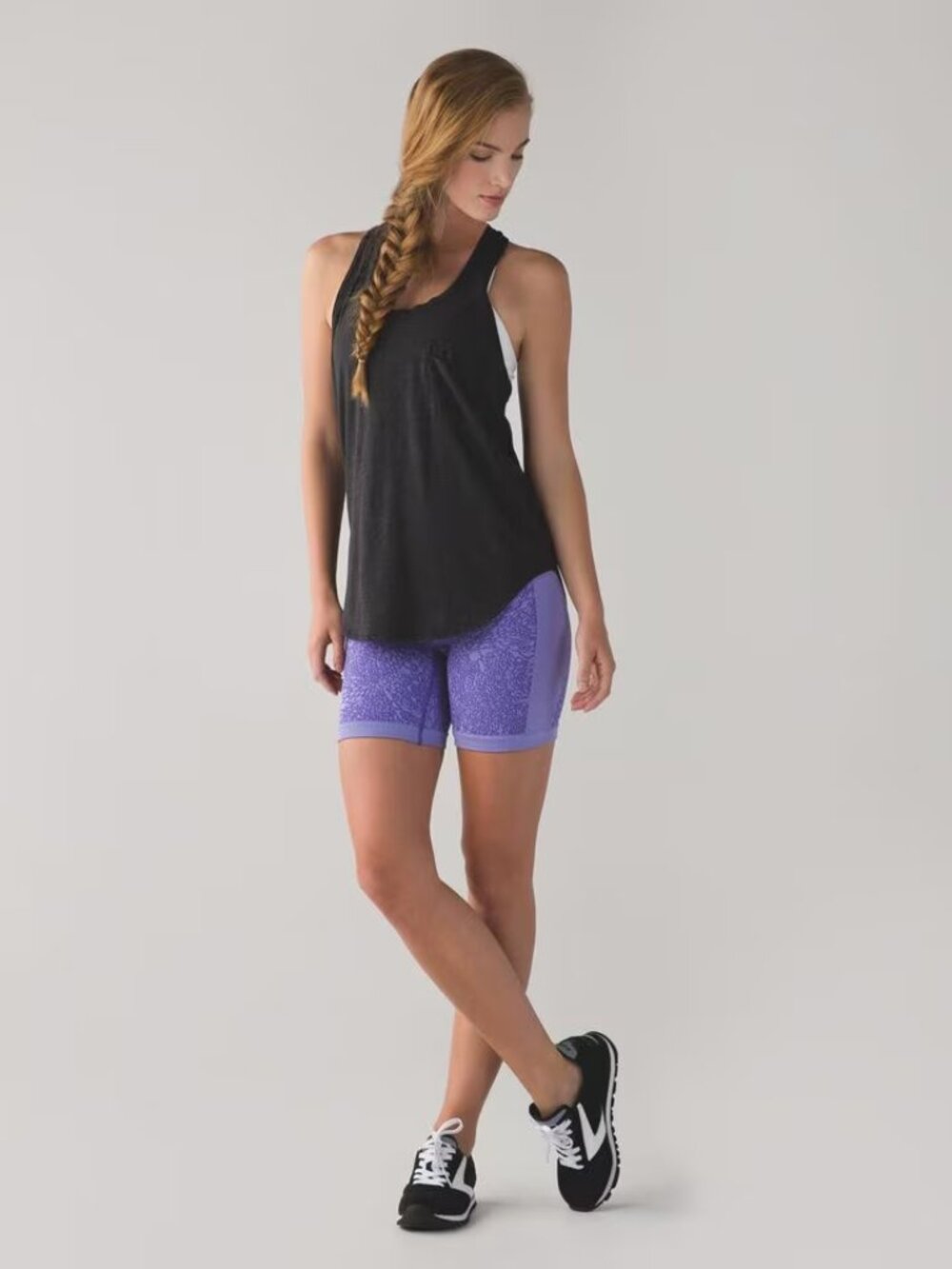 ☀️ Lululemon Sculpt Short 6" Iris Flower Purple Seamless Bike Shorts Size 4